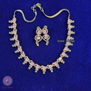 Silver Finish Stone Necklace